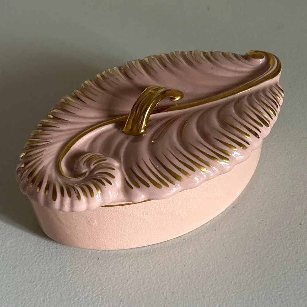 Vintage Vanity Powder Jewelry Jar
